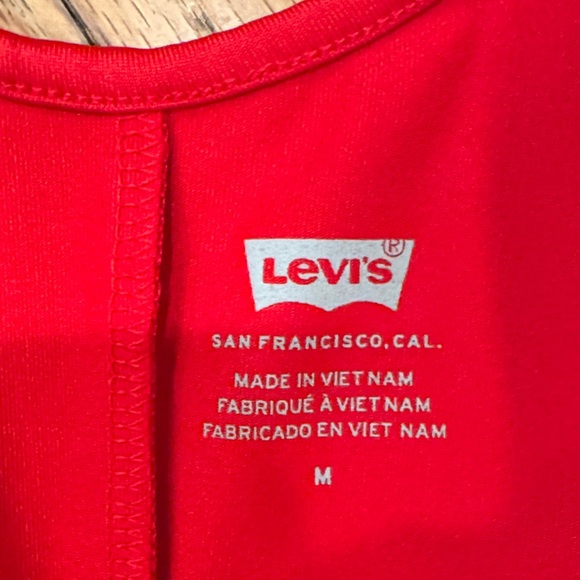 Levi's Vibrant Red Bodysuit Size: Medium - Picture 2 of 5